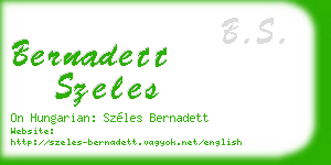 bernadett szeles business card