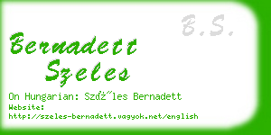 bernadett szeles business card